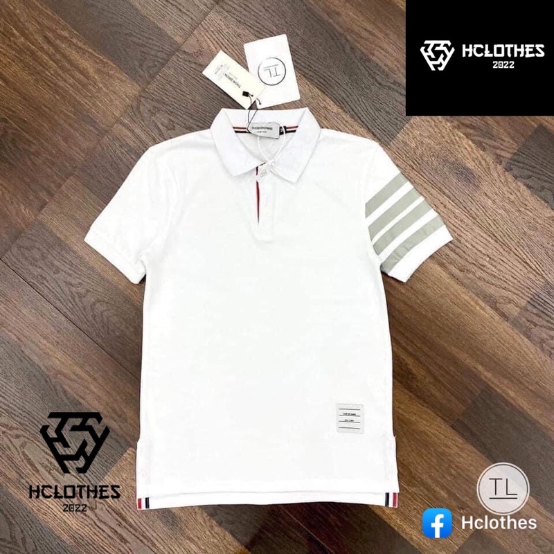 Áo Polo Thom 4 Sọc Tay Hot Cháy Phố 2022