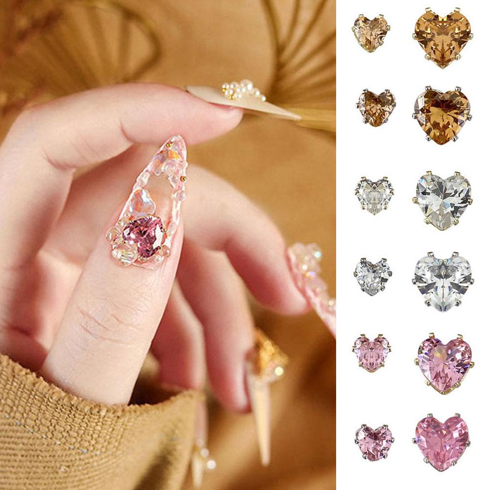 Phụ Kiện Trang Trí Móng Tay Trái Tim DYRUIDOJ|Phụ Kiện Trang Trí Móng Tay Hình Trái Tim Thời Trang|Móng Vuốt Trang Trí Tự Làm