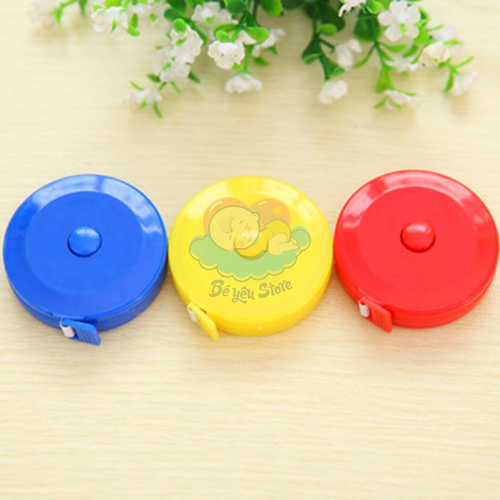 Thước dây cuộn – Thước dây đo vòng eo tròn rút gọn dài 1,5 mét (màu ngẫu nhiên)
