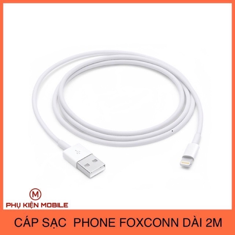 CÁP SẠC 2M LIGHTNING - CHÍNH HÃNG FOXCONN - TIỆN DỤNG - SẠC CHUẨN KHÔNG LỖI