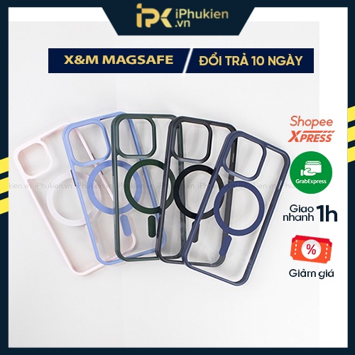 Ốp lưng  chính hãng X&M viền màu cho iP 12 Promax/ 13 Series và 14 Series