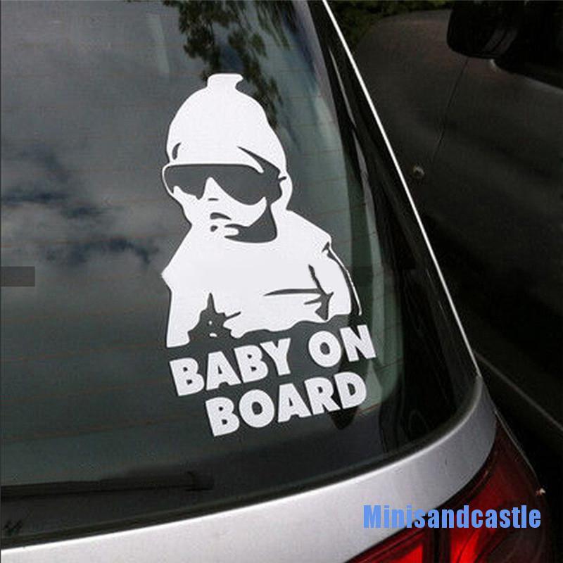 Sticker Dán Xe Hơi Hình Chữ Baby On Board Vui Nhộn Mới