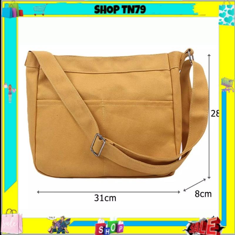 Túi xách nữ rẻ đẹp vải canvas 2 hộp có khóa kéo , túi con phong cách Hàn Quốc thích hợp cho nam lẫn nữ.