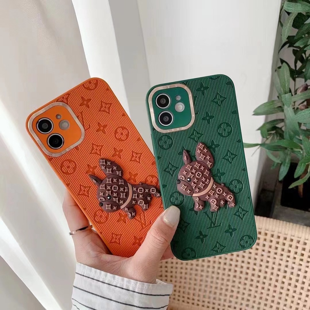 Ốp lưng iphone in hình LV bulldog mạ viền camera 7plus 8plus X Xs max 11 11promax 12 12pro 12promax 13 13pro 13promax | WebRaoVat - webraovat.net.vn