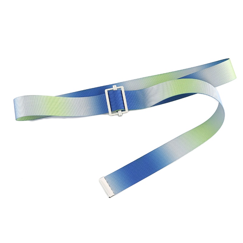 Thắt Lưng Vải Canvas Họa Tiết Kẻ Sọc Hợp Thời Trang