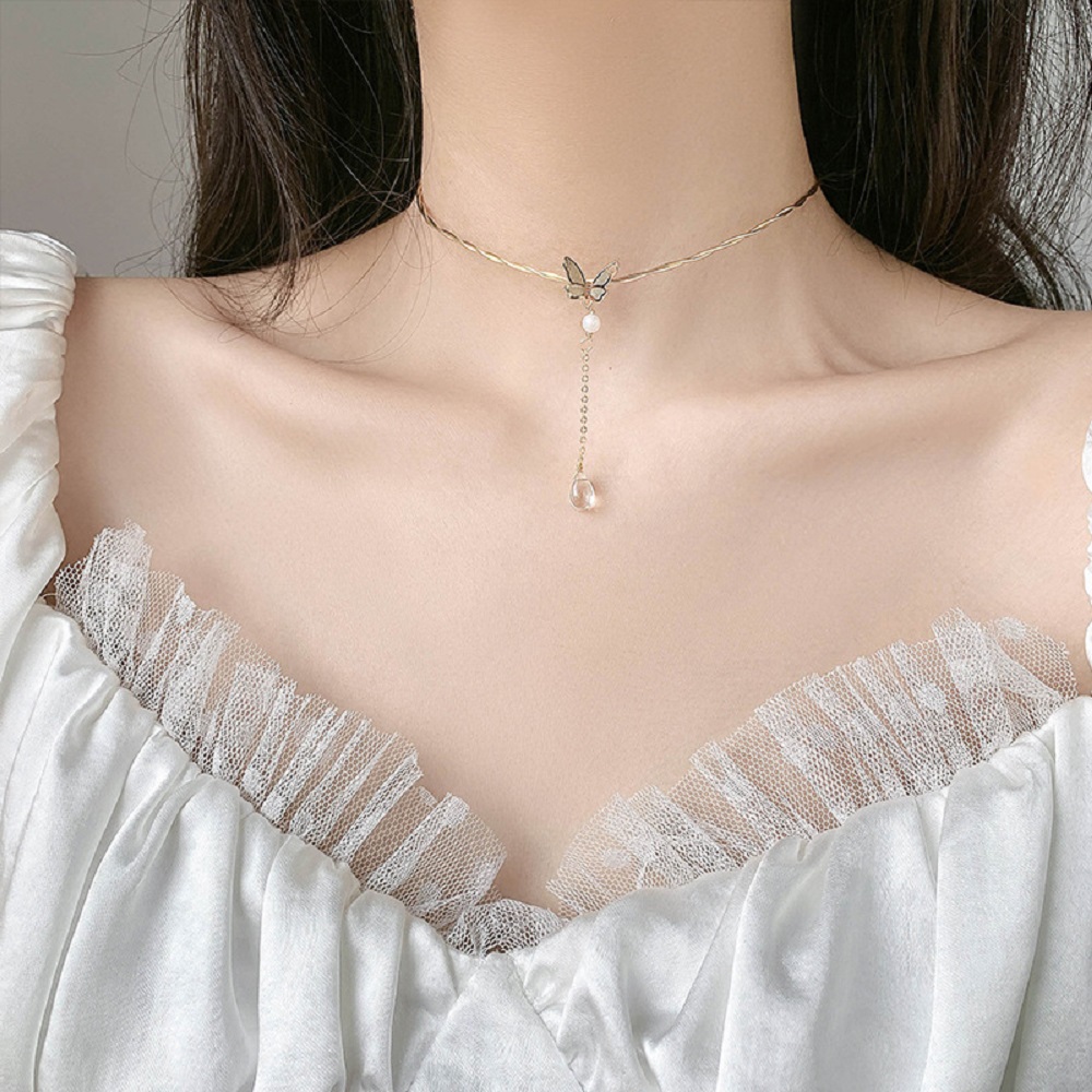 Vòng đeo cổ choker thiết kế bươm bướm thời trang dành cho nữ