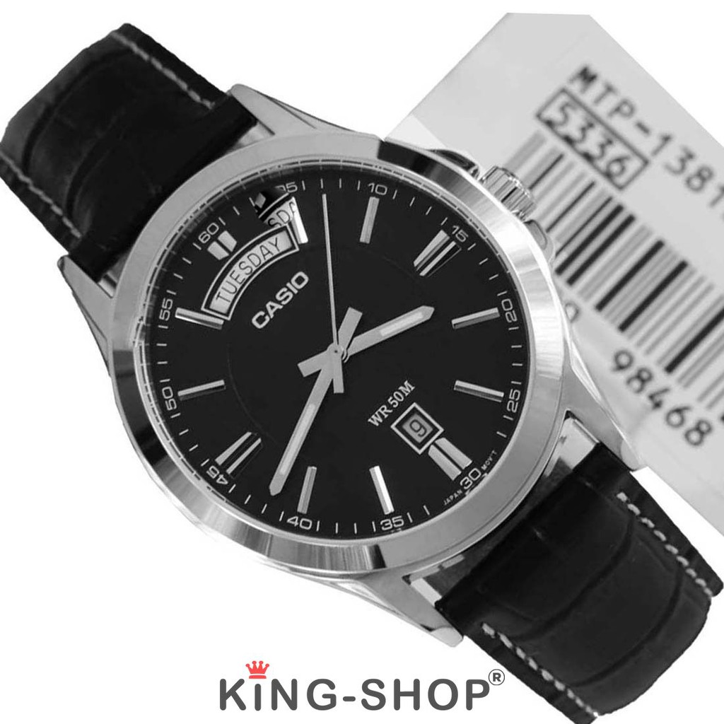 Đồng hồ Casio Standard thể thao, điện tử giá rẻ - Dây da, chống nước 50M (MTP-1381L-1AVDF)