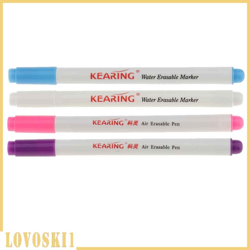 [LOVOSKI1]4 Pieces Non-Toxic DIY Cross Stitch Water/Air Erasable Markers Marking Pen