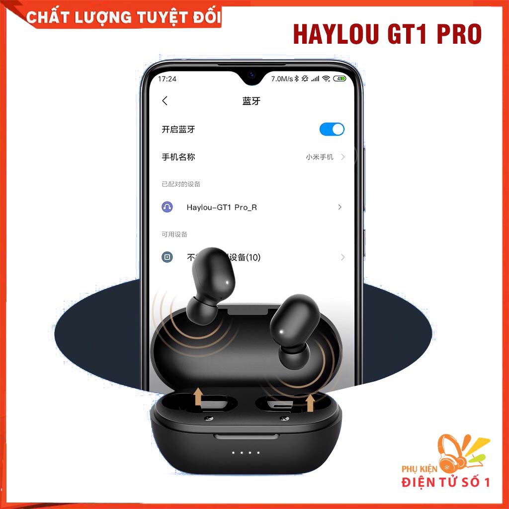 Tai nghe blutooth xiaomi Haylou GT1/ GT1 Pro [ Đổi 1-1] True Wireless 5.0, Pin trâu,nhỏ gọn, nghe gọi cực tốt