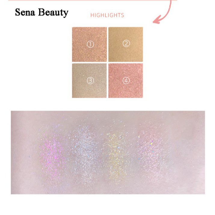 free ship Một Hộp Phấn Nhũ Trang Điểm Mắt Má Kiêm Bắt Sáng CHỮ G