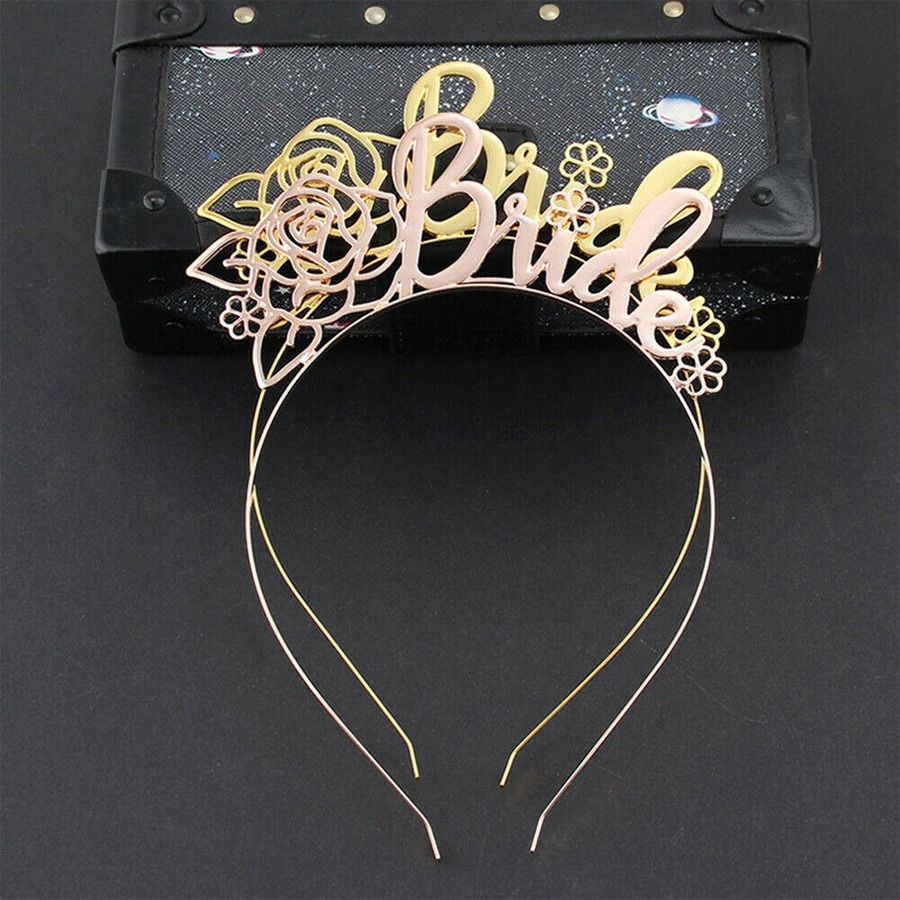 Cài tóc có họa tiết chữ Bride bằng kim loại thời trang Hàn Quốc bắt mắt