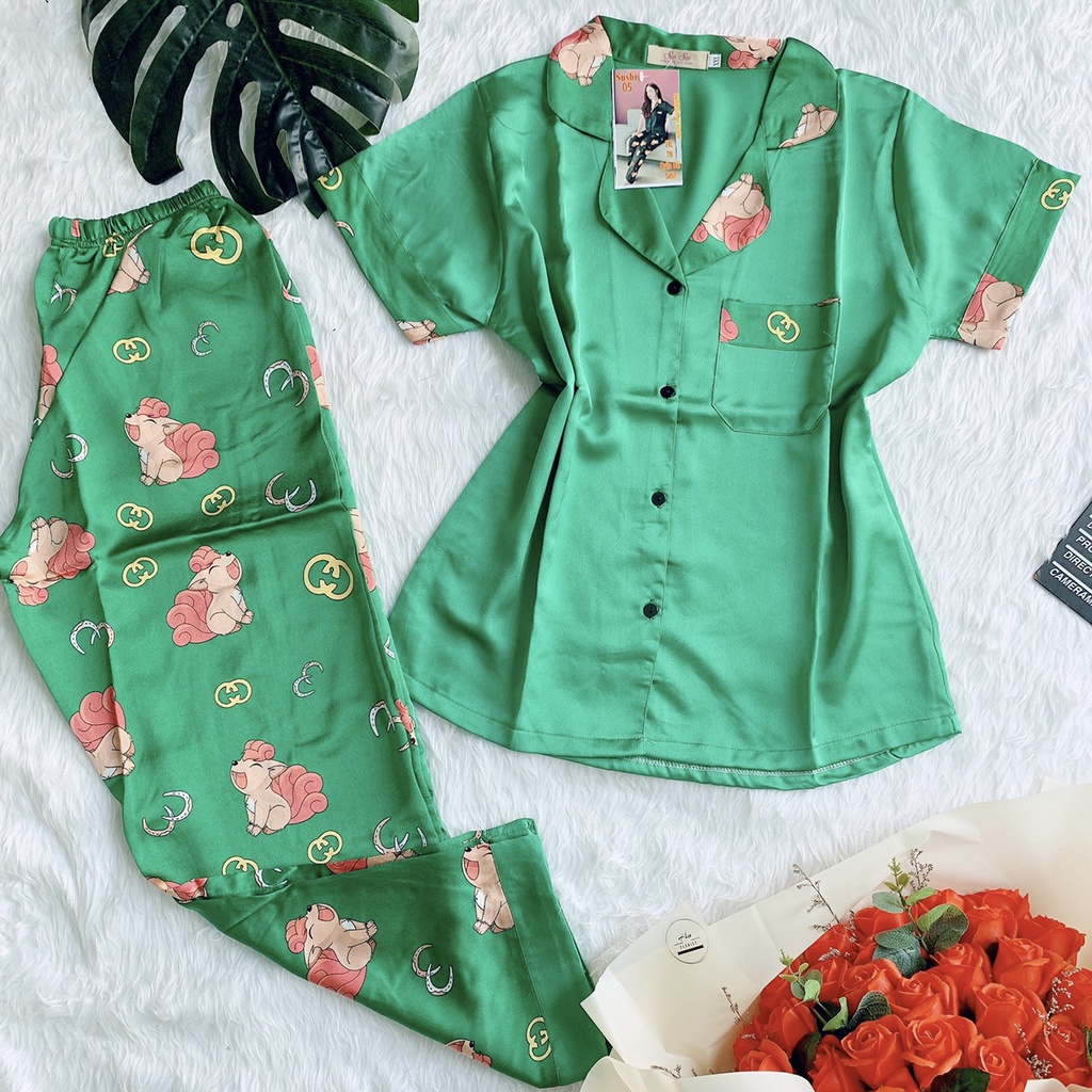 [ XẢ GIÁ GỐC ] Bộ pizama ChâtSatin Phối - Trẻ Trung, Nhiều Màu Chất Siêu Mát | BigBuy360 - bigbuy360.vn