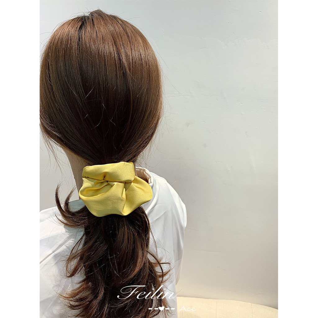 Cột Tóc Vải Scrunchies - Dây Buộc Tóc Vải Các Màu Vintage (Phi Bóng)