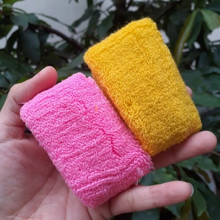 Túi 12 Len cột tóc bản 3-4cm (màu/ sọc)
