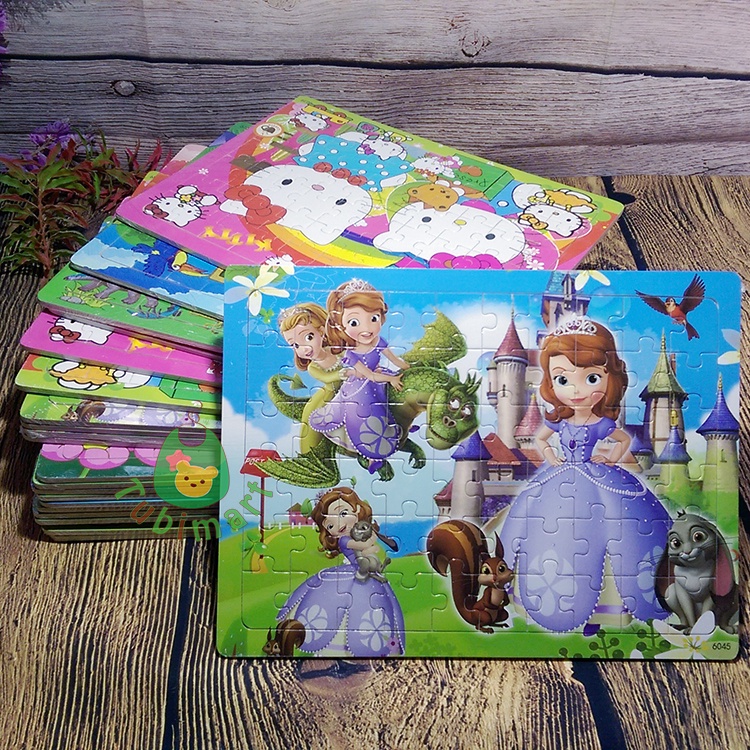 BẢNG GHÉP HÌNH HOẠT HÌNH BẰNG GỖ 60 MẢNH Giúp Bé Phát Triển Tư Duy-Trò chơi xếp hình Puzzle 60 chi tiết