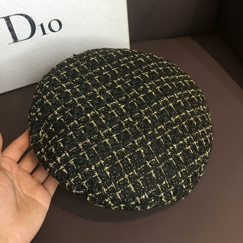 Nón Beret dạ tweed - mũ nồi len thu đông thời trang Hàn Quốc có dây rút cho nữ  Nalita shop