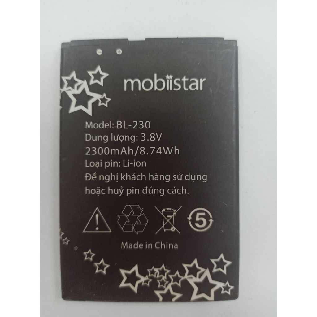 Pin Mobiistar Lai Z1/BL-230 Zin Tháo Máy Cũ