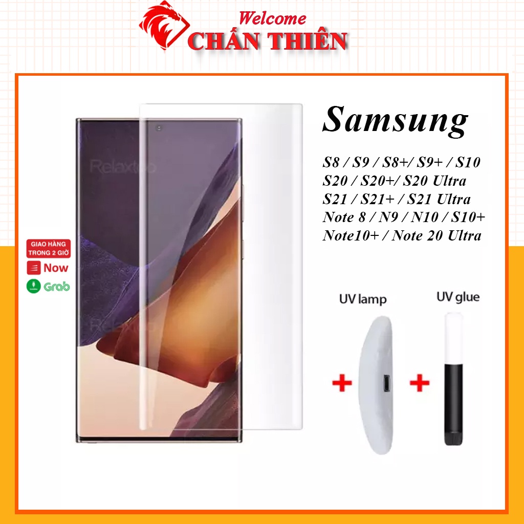 Cường Lực Samsung S8+ S9+ S10+ S20 S20+ Note 8 Note 9 Note 10+ Note 20 Note 20+ Ultra S21+ S21 Ultra [Màn Cong UV]