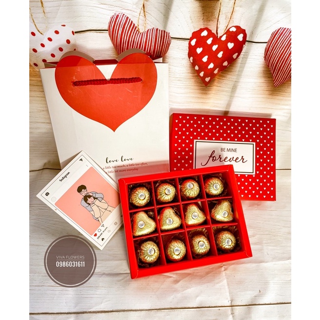 Socola Valentine, Socola tươi Truffle 12v tặng bạn nữ, bạn trai 14/2