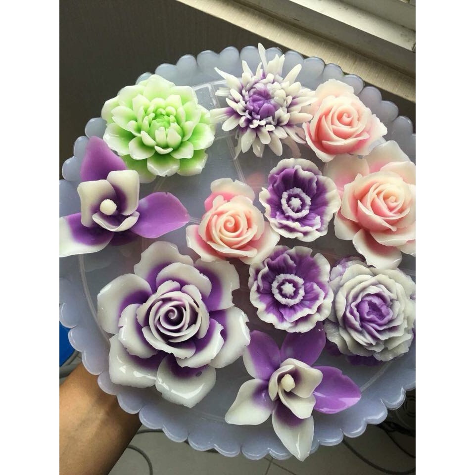 Khuôn rau câu 4D silicone Hoa hồng xòe cỡ lớn (Kích thước đọc mô tả)