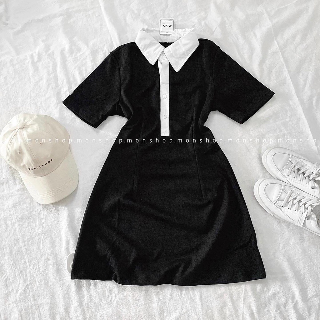 Đầm Polo Phối Cổ Trắng Xinh, dự tiệc( kèm hình thật) | BigBuy360 - bigbuy360.vn