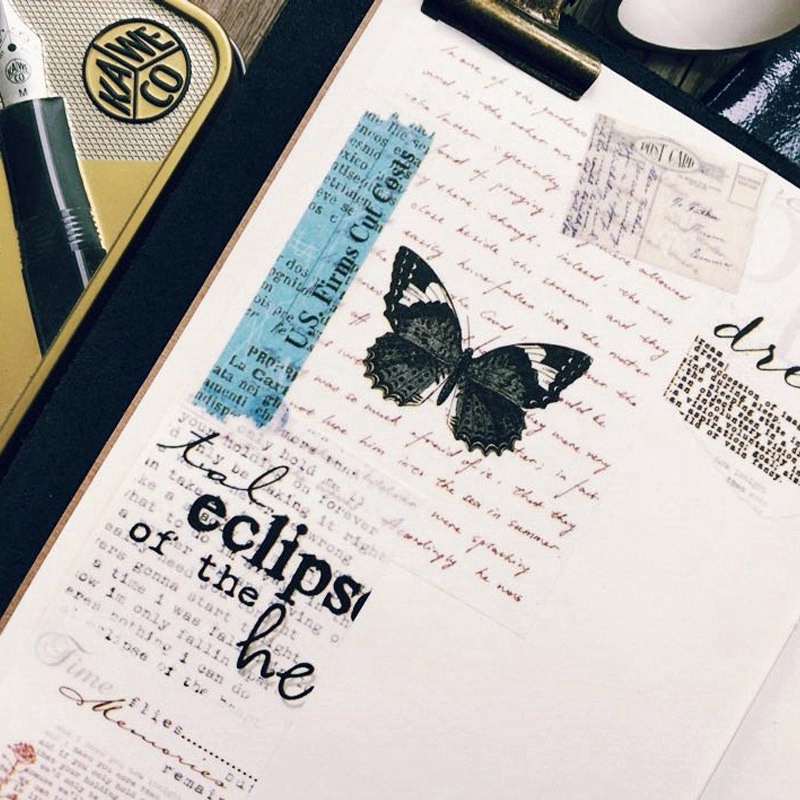 5m Băng Dính Washi Tape In Chữ Tiếng Anh Dùng Trang Trí Scrapbook