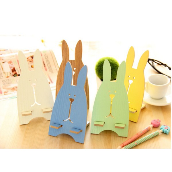 [SALE] Giá đỡ điện thoại, ipad hình thỏ bằng gỗ