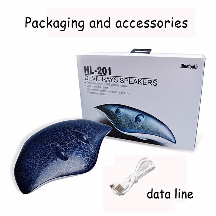 LOA BLUETOOTH HL-201 Devil Rays ĐA SẮC MÀU ST2S279