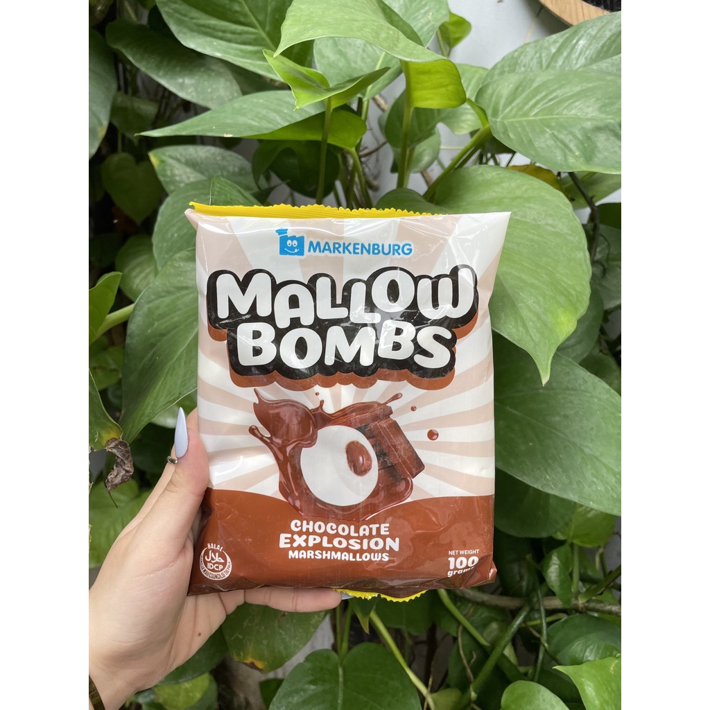 Kẹo Xốp Bông Gòn Nhân Sôcôla Markenburg Chocolate Mallow Bombs (Gói 100g)