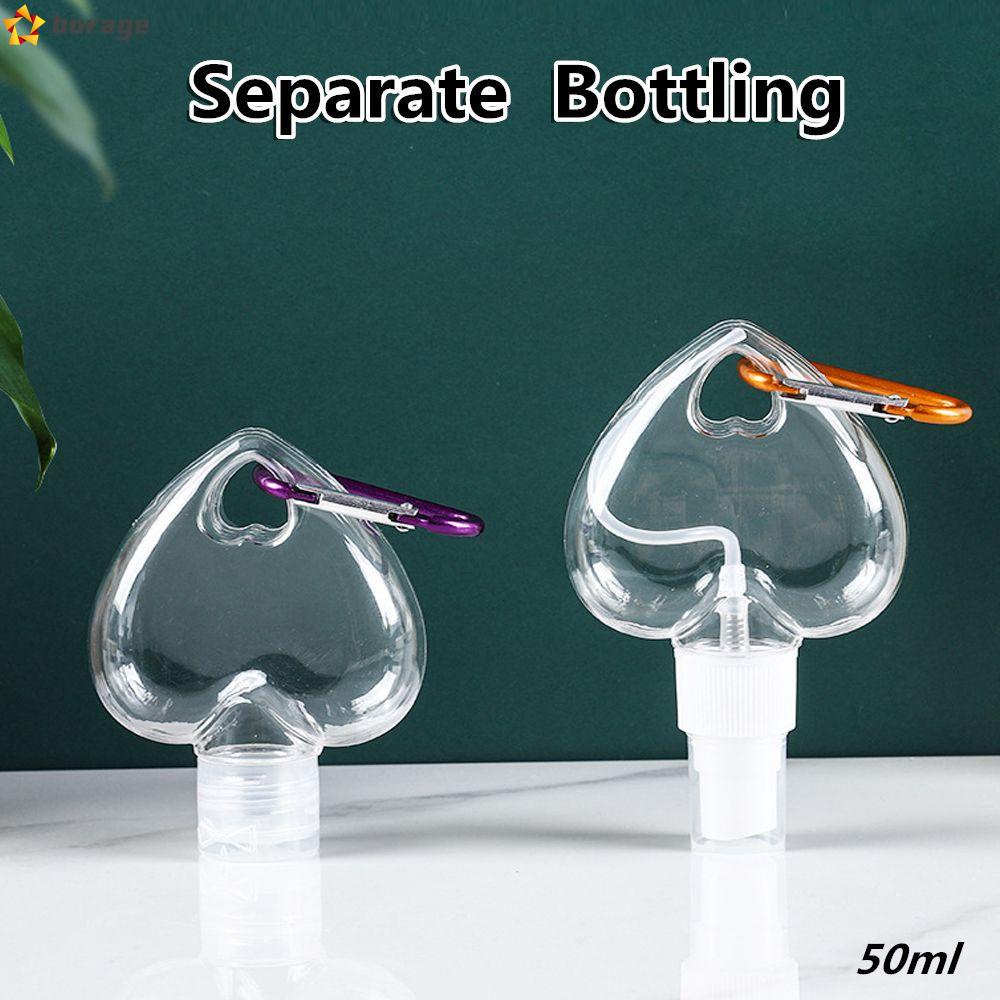 Borage Bình Rỗng Trong Suốt Đựng Nước Hoa Dung Tích 50ml Có Móc Kim Loại Tiện Dụng