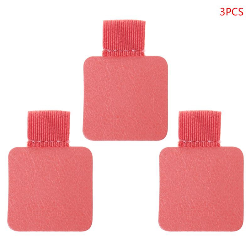 Set 3 kẹp da hình vuông có vòng thun giữ bút dán sổ tay ghi chú tiện dụng