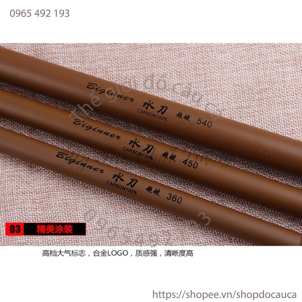 Cần câu tay biginer nâu 4m5 ( rẻ vô địch )