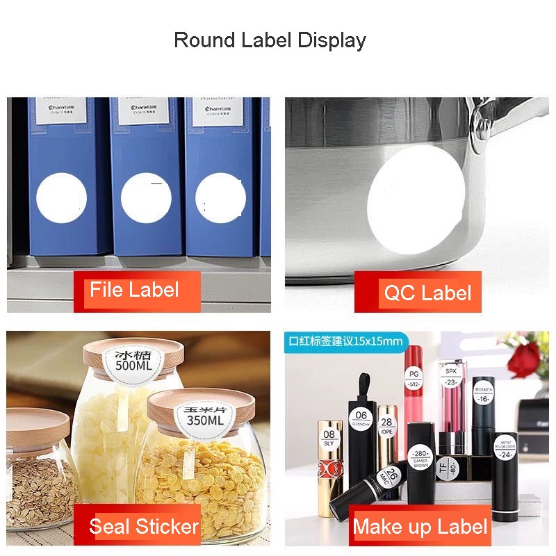 Niimbot [Nhãn B21 / B3S] Nhãn dán nhãn nhiệt tròn được sử dụng cho máy in nhãn B21 / B3S