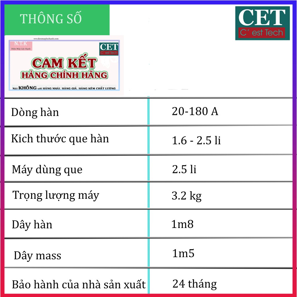 máy hàn mini CET mma 180 - dùng gia đình, sửa xe máy, hàn mái  ... hàn que 2,5 thỏa mái