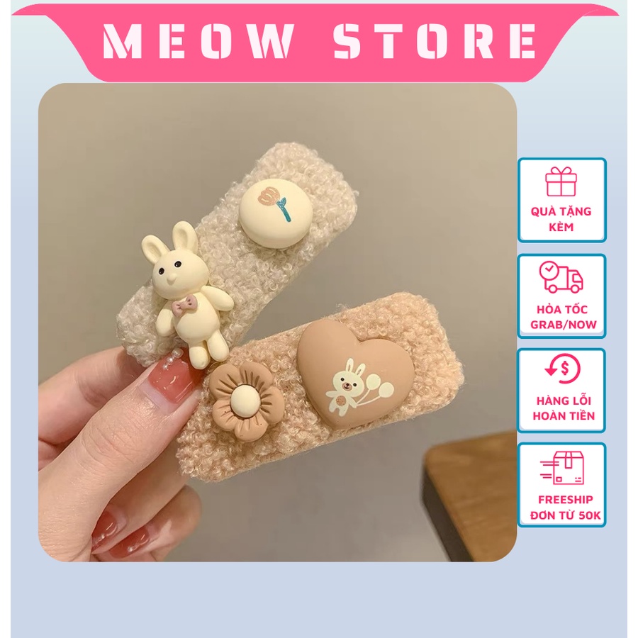 Kẹp tóc nữ Hàn Quốc cao cấp cute dễ thương MEOW STORE KT04
