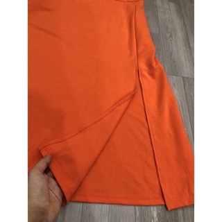 đầm thun cotton xẻ tà size L