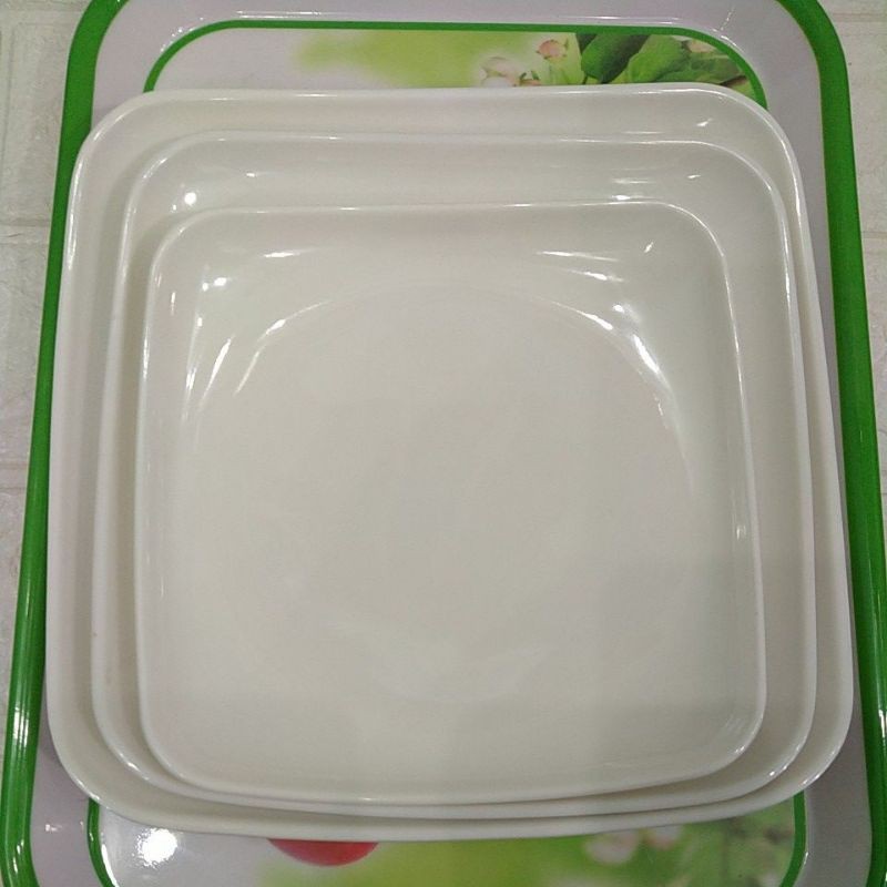 Đĩa phíp vuông trắng 16×16cm, 19×19 cm,22×22cm