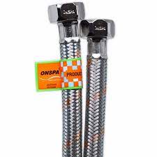 Dây cấp nước , bồn cầu , bồn rửa mặt , bình nóng lạnh ONSPA lưới inox 304 chịu nước nóng + áp lực ốc đồng