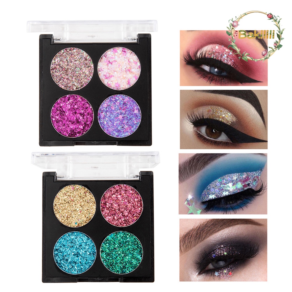 【BK】HANDAIYAN Glitter Star Sequins Pearlescent Eyeshadow Palette Long Lasting Makeup