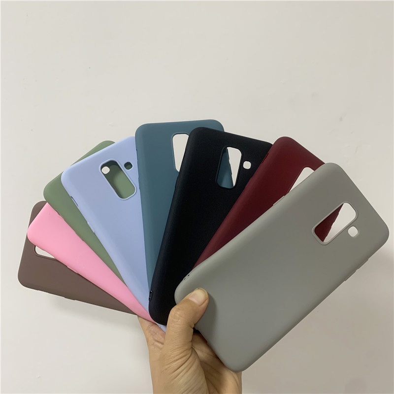 Ốp Lưng TPU Mềm Màu Trơn Siêu Mỏng Cho Samsung Galaxy A6 Plus 2018 A8