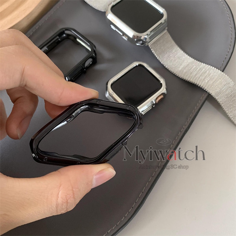 Ốp TPU Mềm Mạ Điện Bảo Vệ Cho Apple Watch 7 41mm 42MM 38MM iWatch 4 5 6 3 45mm 44MM 40MM