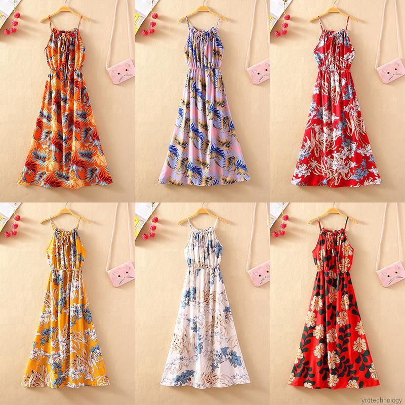 Đầm Maxi Sát Nách Hoạ Tiết Hoa Thời Trang Đi Biển Cho Nữ | BigBuy360 - bigbuy360.vn