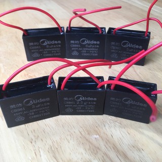 TỤ ĐIỆN QUẠT, vận hành động cơ Midea - Tụ khởi động hình chữ nhật 2uf đến 8uf