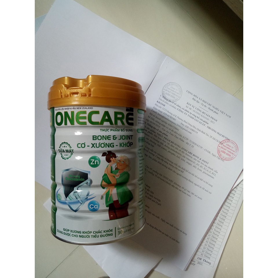 Sữa mát Onecare xương khớp 900G - Dành cho người đau xương khớp, bảo vệ sụn khớp, người tiểu đường