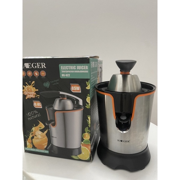Máy vắt cam, ép cam HAEGER HG-622 bằng inox cao cấp cong xuất 85w