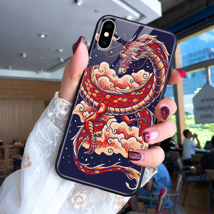 Ốp Lưng Kính Iphone In Hình Illustrator CITYSHOP68 Cho Iphone Se 2020 12 11 Pro Max X Xr Xs Max 8 7 6 6S Plus