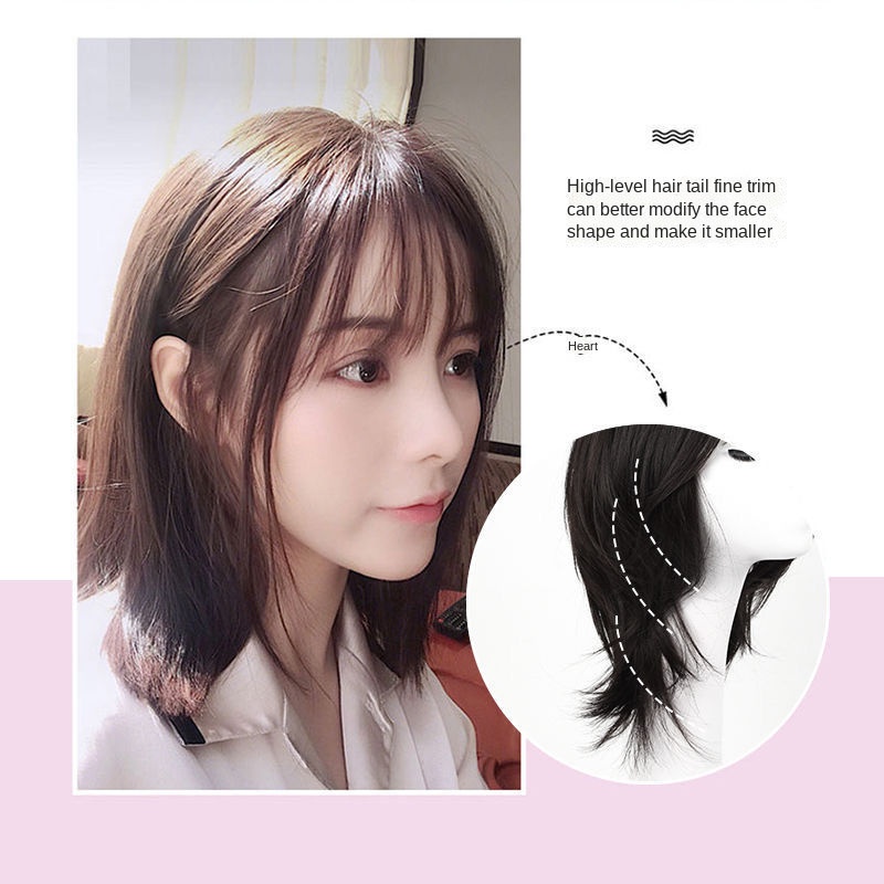 Tóc Giả Thẳng Dài Ngang Vai Có Khóa Bên Trong Cho Nữ