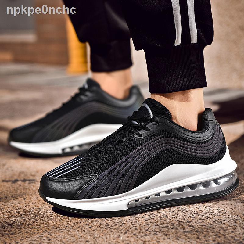 Giày nam 2021 New Spring Men s Sports and Leisure Air Cushion Running lưới thoáng khí xu hướng Hàn Quốc