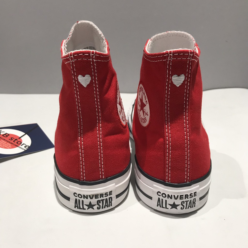 Giày Converse Classic Love đỏ trắng cổ cao
