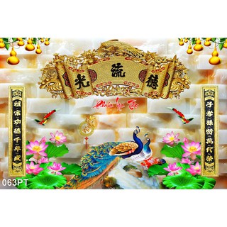 Tranh dán tường phòng thờ 3d